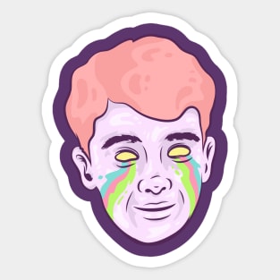 Sad Boy Crying Rainbow Sticker